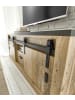 Furn.Design Wohnwand Used Wood hell, anthrazit 3-teilig 233 cm, Schrankwand mit Soft-Close