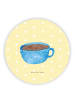 Mr. & Mrs. Panda Rund Magnet Kaffee Tasse ohne Spruch in Gelb Pastell