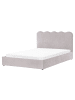 Beliani Doppelbett NANTERRE in Beige/Grau - (W) 167 x (H) 104 x (L) 215 cm
