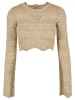 Urban Classics Urban Classics Damen Ladies Cropped Crochet Knit Sweater in softseagrass