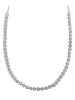 Adeliás Damen Halskette aus 925 Silber mit Zirkonia 42+3 in silber