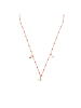 Luxenter Halskette aus 925er Sterlingsilber und rosa Lack mit 18K Gelbgold-Finish – Zumre