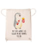 Mr. & Mrs. Panda Gym Bag Pinguin Pommes mit Spruch in Creme