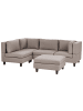 Beliani 4-tlg Modulsofa UNSTAD in Braun/Schwarz
