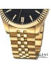 Regent Analog-Armbanduhr Regent Metallarmband gold groß (ca. 40mm)