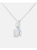 Diamant L'éternel Halskette mit Anhänger aus 375 Weißgold mit Diamant mit Opal