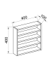 VCM  Holz Wandregal Wandvitrine Regal Deko Osado S in Buche