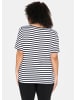 sheego Streifenshirt in schwarz-weiß