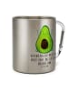 Mr. & Mrs. Panda Edelstahlbecher Avocado Glücklich mit Spruch in Silber
