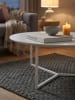 KADIMA DESIGN Design Couchtisch MDF Holz weiß matt Gestell Metall ø 80 cm
