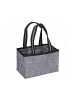 relaxdays Flaschenträger in Anthrazit - (B)24 x (H)15 x (T)15 cm