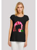 F4NT4STIC Extended Shoulder T-Shirt Billie Eilish Pink Face in schwarz