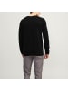 Jack and Jones JJEHILL Knit Crew Neck in Schwarz
