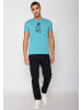 GreenBomb T-Shirt Football Raccoon in Zitronenblau