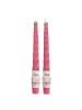 Butlers Butlers Stabkerze TWISTED Santa 2er-Set in Pastellrot