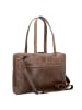 Plevier Pure Schultertasche Leder 43 cm Laptopfach in taupe