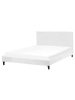 Beliani 3-tlg Doppelbett FITOU in Weiß/Braun