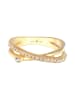 Elli Ring 925 Sterling Silber Twisted in Gold