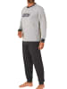 NORMANN Pyjama langarm Schlafanzug Bündchen - 70411 in grau