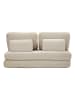 Mauro Ferretti Schlafsofa aus komprimiertem, weißem Bouclé-Stoff, 150 x 100 x 80 cm