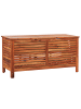 Beliani Truhe RIVIERA in Braun - (W) 130 x (H) 64 x (L) 48 cm