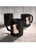 Mr. & Mrs. Panda Tasse Alpaka Blume ohne Spruch in Schwarz