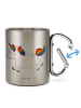 Mr. & Mrs. Panda Kaffeebecher Einhorn Happy ohne Spruch in Silber