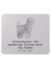Mr. & Mrs. Panda Mouse Pad Affenpinscher Äffchen mit Spruch in Grau Pastell