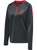 Hummel Halbreißverschluss Jacke Hmlaction Multisport Damen in EBONY/FLAME SCARLET