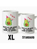 Mr. & Mrs. Panda XL Tasse Avocado Party mit Spruch in Weiß