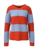 Aniston CASUAL Strickpullover in orangerot-türkis