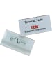 Durable Namensschild 30x60mm quer mit WellennadelPackung mit 100 Stück