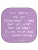 Mr. & Mrs. Panda Flaschenuntersetzer Spruch 11. Geburtstag Abent... in Lavendeltraum