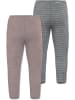 Normani Outdoor Sports 2er Pack Baby Merino Unterhose mit Füßen in Grau/Rosa