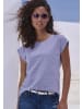 Vivance by Lascana Kurzarmshirt in lavendel, creme