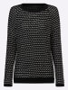 Heine Strickpullover in schwarz-ecru-gemustert
