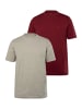 JP1880 Kurzarm T-Shirt in dunkelrot