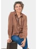 GOLDNER Kurzgröße:  Velourslederhemd in camel