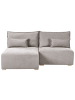 Beliani Modulsofa NERBO in Grau/Braun - (W) 200 x (H) 97 x (L) 154 cm