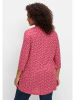 sheego 3/4-Arm-Shirt in magenta gemustert