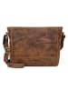 Greenburry Vintage Umhängetasche Leder 29 cm in brown