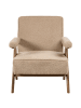 Beliani Sessel EVJE in Beige/Braun - (W) 65 x (H) 81 x (L) 57 cm