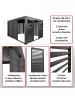 MCW Pergola L46 mit 7x Lamellenpaneel 7x Schiebetüren, Anthrazit