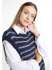 DreiMaster Maritim Damen Pullunder in Marine Wollweiss