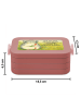 Mr. & Mrs. Panda Lunch Box Chinchilla Blume Design mit Spruch in Rot Pastell