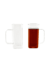 Almina 2er Gläser-Set Square Glas Henkel 400 ml aus Borosilikatglas in Transparent