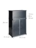 relaxdays Schuhschrank in Schwarz - (B)61,5 x (H)94 x (T)31,5 cm