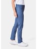 GOLDNER Kurzgröße:  Freizeithose mit Teildehnbund in jeansblau