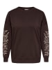 ONLY Carmakoma Sweatshirt in Chocolate Plum