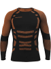 normani 2x Herren Thermo Langarmshirt in Orange/Schwarz